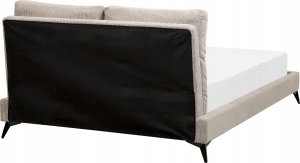 Beliani Łóżko sztruksowe140 x 200 cm beżowoszare MELLE 7