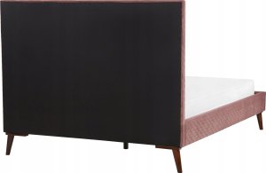 Beliani Łóżko welurowe 140 x 200 cm różowe BAYONNE 7