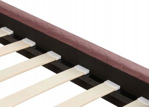 Beliani Łóżko welurowe 140 x 200 cm różowe BAYONNE 8