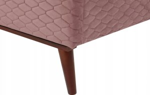 Beliani Łóżko welurowe 140 x 200 cm różowe BAYONNE 10