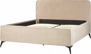 Beliani Łóżko welurowe 160 x 200 cm beżowoszare VALOGNES 6