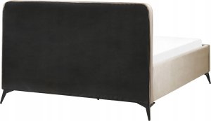 Beliani Łóżko welurowe 160 x 200 cm beżowoszare VALOGNES 7