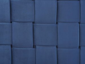 Beliani Łóżko welurowe 160 x 200 cm granatowe LIMOUX 8