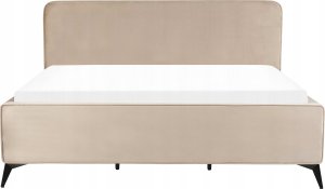 Beliani Łóżko welurowe 180 x 200 cm beżowoszare VALOGNES 5