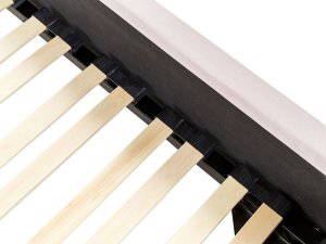 Beliani Łóżko welurowe 90 x 200 cm różowe METZ 12