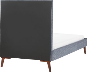 Beliani Łóżko welurowe 90 x 200 cm szare BAYONNE 7