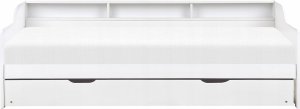 Beliani Łóżko wysuwane drewniane 90 x 200 cm białe EDERN 5