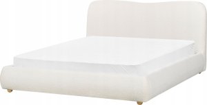 Beliani Łóżko z pojemnikiem boucle 160 x 200 cm białe BLAGNAC 5