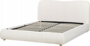 Beliani Łóżko z pojemnikiem boucle 160 x 200 cm białe BLAGNAC 6