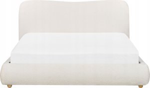 Beliani Łóżko z pojemnikiem boucle 160 x 200 cm białe BLAGNAC 7