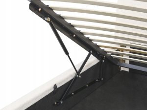 Beliani Łóżko z pojemnikiem boucle 160 x 200 cm białe BLAGNAC 9