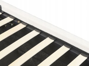 Beliani Łóżko z pojemnikiem boucle 160 x 200 cm białe BLAGNAC 10