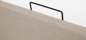 Beliani Łóżko z pojemnikiem tapicerowane 160 x 200 cm beżowe DINAN 6