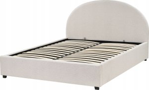 Beliani Łóżko z pojemnikiem tapicerowane 160 x 200 cm złamana biel VAUCLUSE 6
