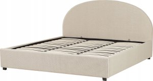 Beliani Łóżko z pojemnikiem tapicerowane 180 x 200 cm beżowe VAUCLUSE 6