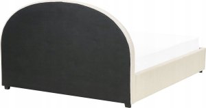 Beliani Łóżko z pojemnikiem tapicerowane 180 x 200 cm beżowe VAUCLUSE 8