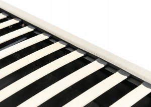 Beliani Łóżko z pojemnikiem tapicerowane 180 x 200 cm beżowe VAUCLUSE 9