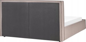 Beliani Łóżko z pojemnikiem tapicerowane 180 x 200 cm beżowoszare MOISSAC 8