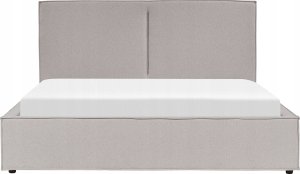 Beliani Łóżko z pojemnikiem tapicerowane 180 x 200 cm jasnoszare MOISSAC 5