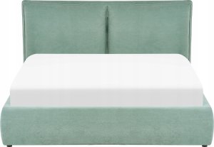Beliani Łóżko z pojemnikiem welurowe 160 x 200 cm zielone BAJONNA 4