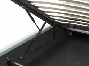 Beliani Łóżko z pojemnikiem welurowe 160 x 200 cm zielone BAJONNA 8