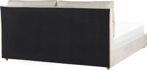Beliani Łóżko z pojemnikiem welurowe 180 x 200 cm beżowe BATILLY 6