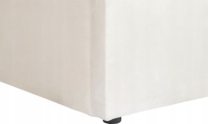 Beliani Łóżko z pojemnikiem welurowe 180 x 200 cm złamana biel LUBBON 11