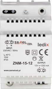 Zamel Zamel Ledix LDX10000020 zasilacz 15W biały 1