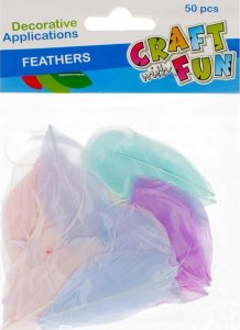 Craft with Fun OZDOBA DEK PIORKA 4-5CM 50SZT PASTEL CF 24/144 1