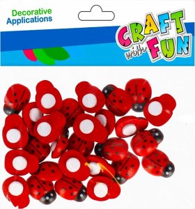 Craft with Fun OZDOBA DEK DREW BIEDRONKA 15MM 28SZT CF 12/288 3