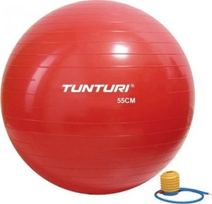 Tunturi Gimnastikos kamuolys su pompa Tunturi Gymball 55 cm, raudonas 1