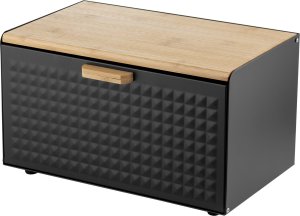 Chlebak Florina Zestaw kuchenny chlebak i 3 pojemniki na kawę herbatę cukier Florina Cube czarny 3