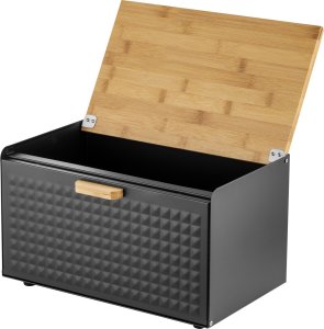 Chlebak Florina Zestaw kuchenny chlebak i 3 pojemniki na kawę herbatę cukier Florina Cube czarny 7