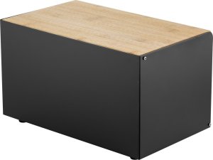 Chlebak Florina Zestaw kuchenny chlebak i 3 pojemniki na kawę herbatę cukier Florina Cube czarny 8