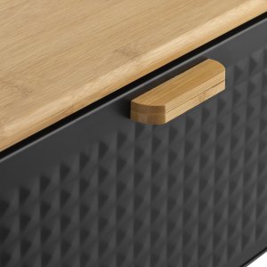 Chlebak Florina Zestaw kuchenny chlebak i 3 pojemniki na kawę herbatę cukier Florina Cube czarny 10