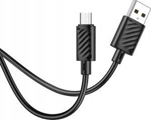 Kabel USB Hoco USB-A - microUSB 1 m Czarny 2