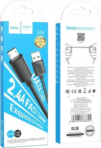 Kabel USB Hoco USB-A - microUSB 1 m Czarny 5