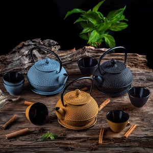 Kadax KADAX Czajnik Czarny Do Herbaty Dzbanek imbryk Żeliwny Zaparzacz 850ml 2 Czarki 11