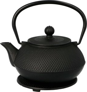 Kadax KADAX Czajnik Czarny Do Herbaty Dzbanek imbryk Żeliwny Zaparzacz 850ml 2 Czarki 12