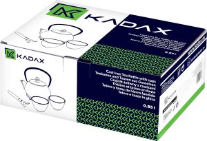 Kadax KADAX Czajnik Czarny Do Herbaty Dzbanek imbryk Żeliwny Zaparzacz 850ml 2 Czarki 14