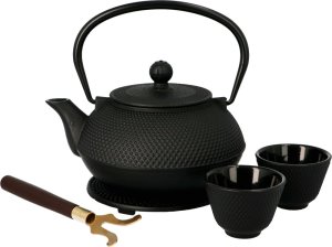 Kadax KADAX Czajnik Czarny Do Herbaty Dzbanek imbryk Żeliwny Zaparzacz 850ml 2 Czarki 8