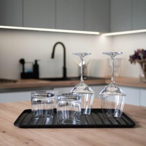 Kadax KADAX Mata Ociekacz Do Naczyń Suszenia Silikonowa Podkładka Suszarka Czarna 2