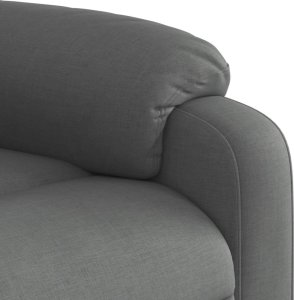 vidaXL vidaXL Podnoszony fotel rozkładany, ciemnoszary, obity tkaniną 10