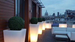 MONUMO Designerska donica MONUMO SLIM LINE M z oświetleniem 5