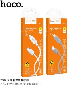 Kabel USB Hoco HOCO kabel USB A do Lightning 2,4A X107 1 m biały 1
