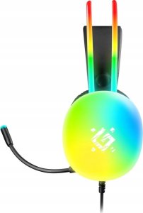 Słuchawki Defender Słuchawki z mikrofonem Defender IGNIS podświetlane Gaming USB RGB czarne + GRA 5