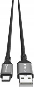Kabel USB Varta USB-A - USB-C 2 m Czarny (57935101111) 3