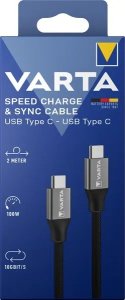 Kabel USB Varta Varta Ladekabel Speed Charge & Sync USB-C auf USB-C 2 Meter 1