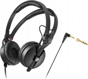 Słuchawki Sennheiser SENNHEISER HD 25, DYNAMIC Ausinės, 70 ?, CLOSED, SUPRA-AURAL, ADJUSTABLE HEADBAND, STEEL CORE KABELIS, SINGLE-SIDED, 1.5M LONG, 3.5MM ANGLE JACK, ADAPTER 1