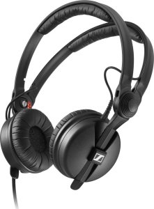 Słuchawki Sennheiser SENNHEISER HD 25, DYNAMIC Ausinės, 70 ?, CLOSED, SUPRA-AURAL, ADJUSTABLE HEADBAND, STEEL CORE KABELIS, SINGLE-SIDED, 1.5M LONG, 3.5MM ANGLE JACK, ADAPTER 2